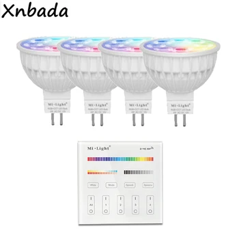 通販 MR16 4 ワット Milight RGB + CCT Led 電球スポットライト AC/DC 12V 2.4 グラム WL-Box1 Led コントローラ B4/T4 RGB + CCT タッチパネルリモコン