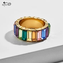 Ring-rings Multicolor Stone Rings For Women Jewelry Wedding Engagement Gift Luxury Inlaid Stone Rings A30 engagement rings for women wedding jewelry big crystal stone ring stainless steel jewelry