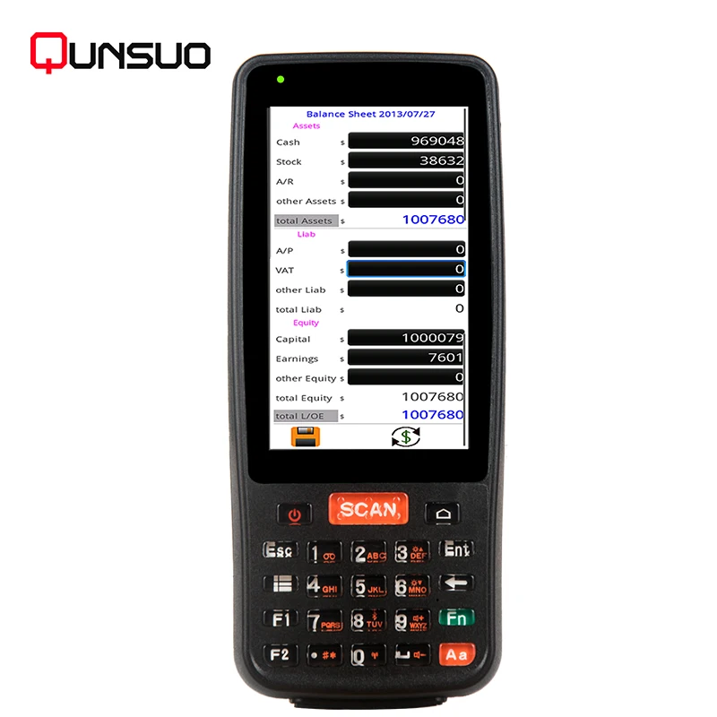 4G LTE Android PDA scanner 1D 2D QR code scanner portable barcode reader with screen