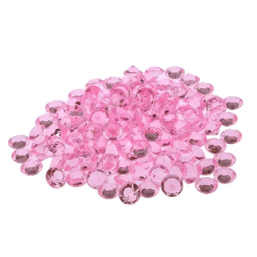 500 шт прозрачные акриловые свадебные украшения с бриллиантами 8 мм 10 мм прозрачные вечерние Конфетти Для украшения стола - Цвет: 10mm pink