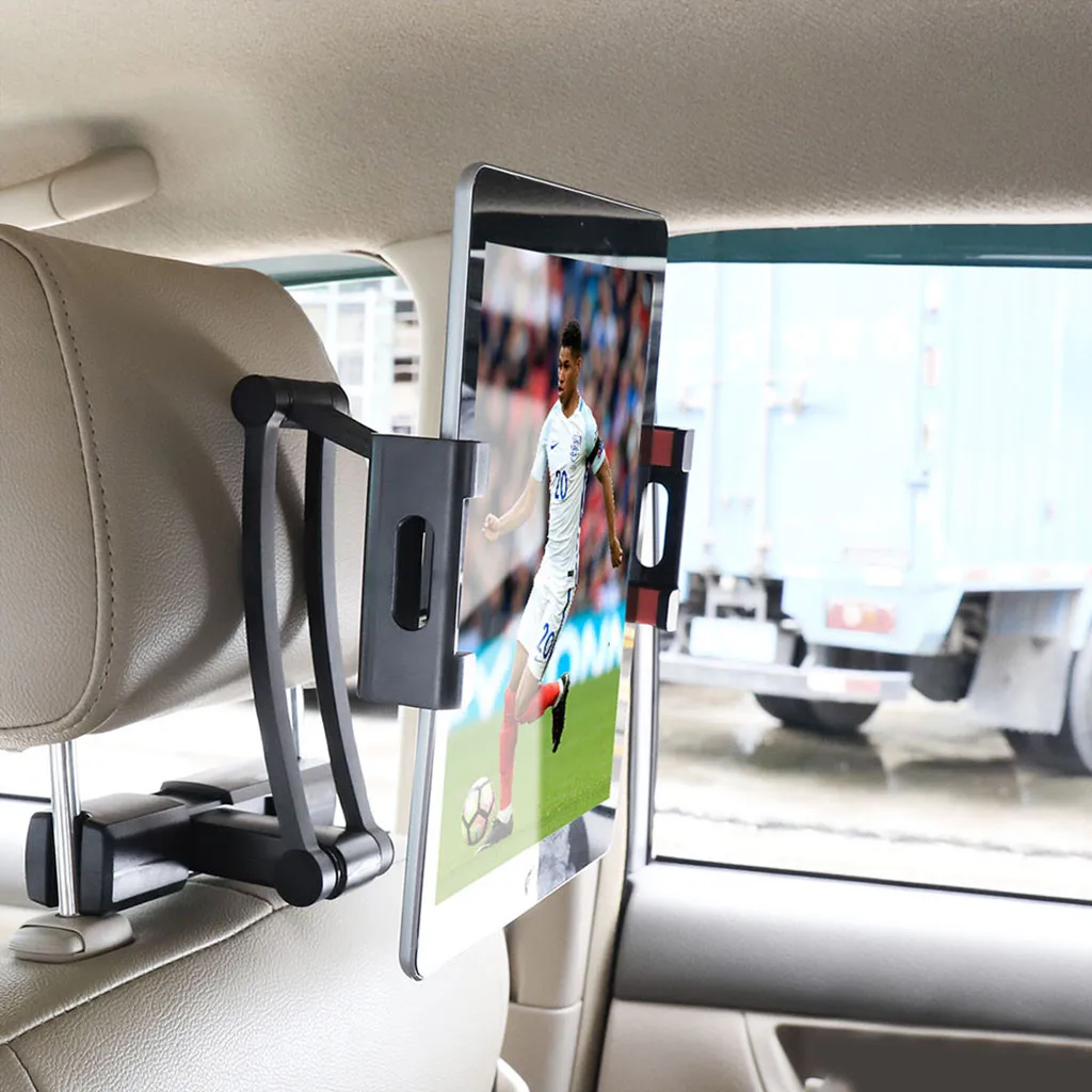360 градусов Магнитный Автомобильный держатель для телефона Подставка для телефонов 4-10,6 дюймов автомобильное заднее сиденье кронштейн для телефона# LR4