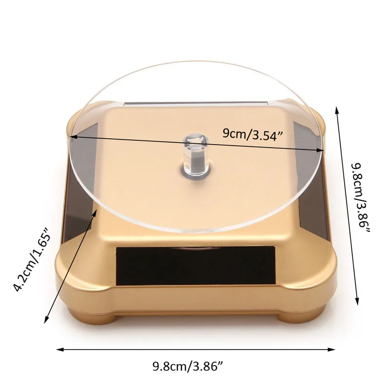 Солнечная энергия двойного назначения 360 Вращающаяся настольная подставка для демонстрации для телефона часы ювелирные изделия