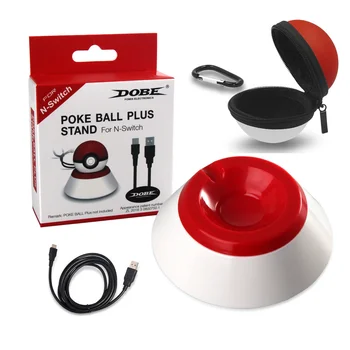 

Poke Ball Plus Charging Stand Dock Power Supply for Nintend Switch NS Pokeball Eevee Controller Charger Holder+Carry Bag Case