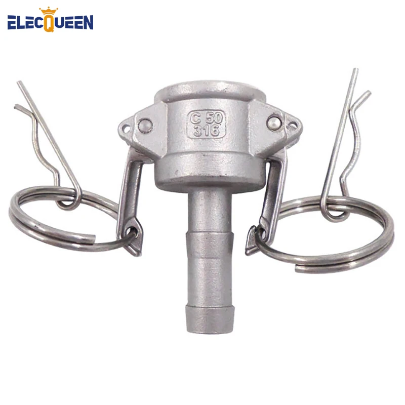 1/2 Hose Tail Barb 304 Stainless Steel Type C Socket Camlock Fitting Cam and Groove Coupler