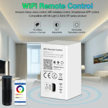 

USB Led WiFi wireless Remote Control Amazon Alexa Voice Smartphone App led controller compatible MiBOXER 2.4G RF series product
