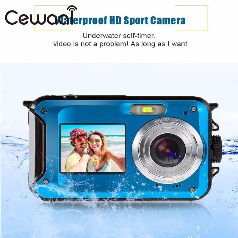 

Cewaal 24MP Dual LCD Screen HD Compact Digital Camera 16x Zoom CMOS Mini Camcorder Mini Cameras Micro Camera Family Traveling