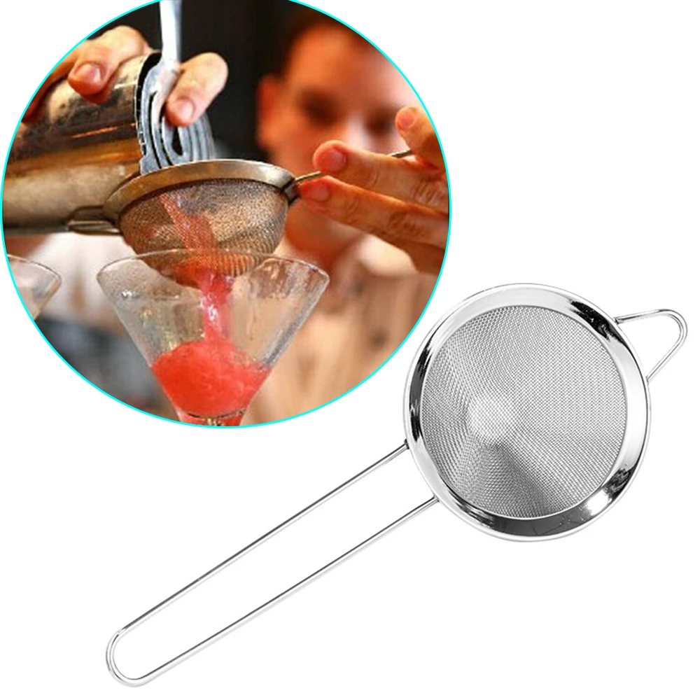 Durable 304 Stainless Steel Double Ice Filter Barware Handheld Funnel Mesh Strainer Conical Cocktail Sieve Net Bar Strainers Aliexpress