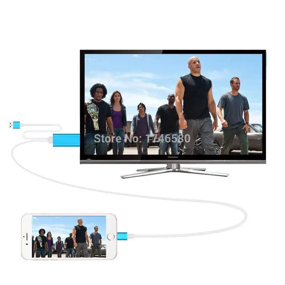 

2m HDMI Cable for iphone 5 5s 6 6s 7 7s IOS 10 and wifi ipad HDMI Converter Adapter for iPhone to HDTV , MHL to HDMI Cable