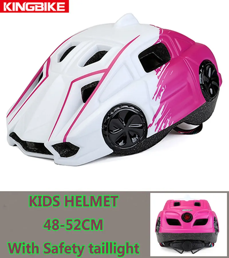 KINGBIKE Детский велосипедный шлем Детский велосипедный дорожный автомобильный велосипедный шлем детский шлем mtb для верховой езды Катание на коньках Спорт на открытом воздухе с подсветкой светильник шлем - Цвет: CH-014