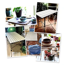 Открытый стол складной переносной стол для пикника Кемпинг Алюминиевый сплав легкий складной комплект садовых столиков