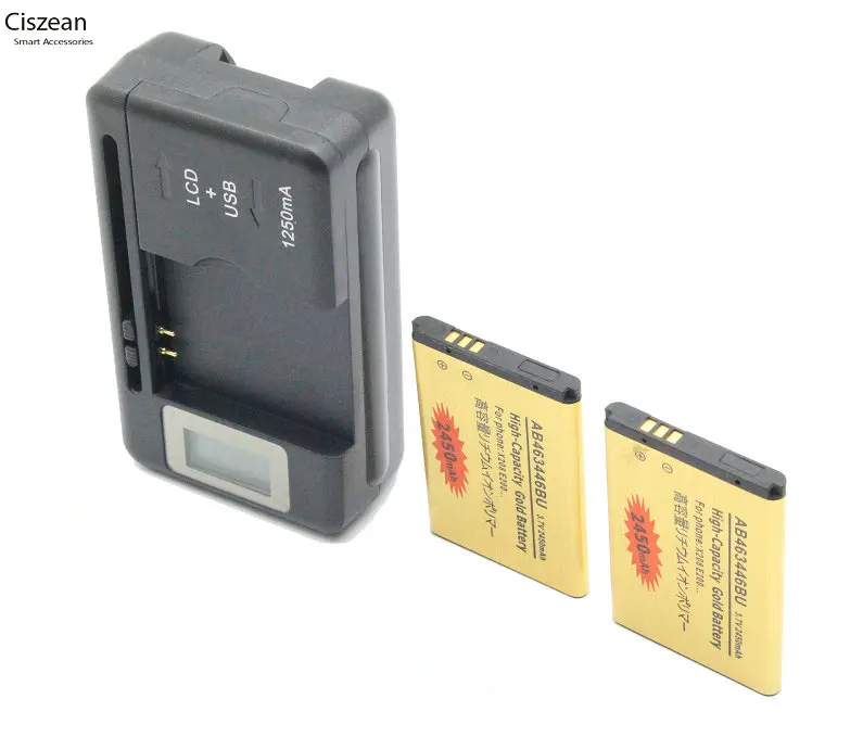 Аккумуляторы AB463446BU для Samsung SGH-E251 SGH-E258 SGH-E350 SGH-E428 SGH-E500 2450 мА/ч 2 шт. в комплекте с
