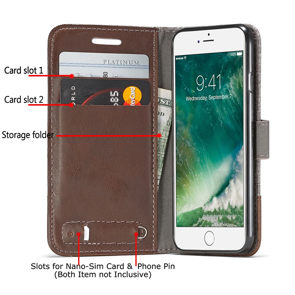 Чехол Кошелек UTOPER для iphone SE чехол с откидной крышкой iPhone X XS Max 6 7 8 Plus XR|case for iphone|wallet