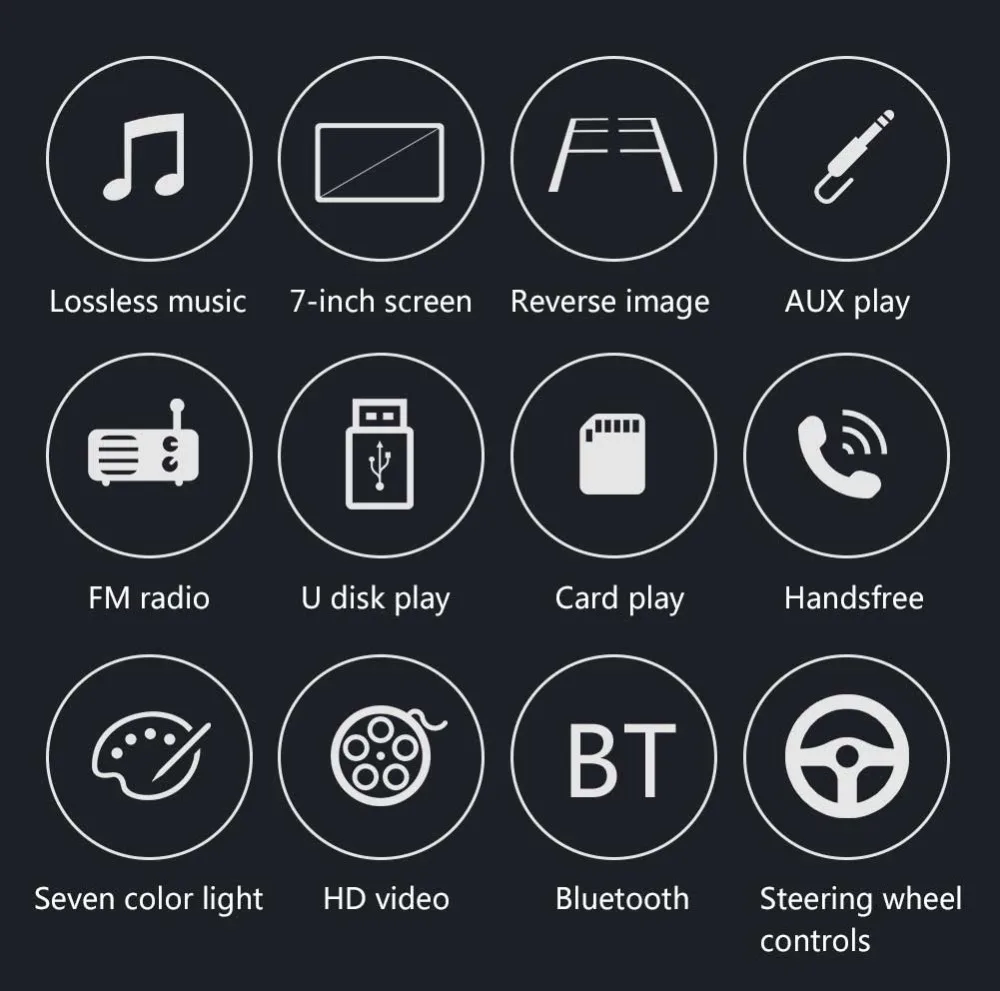 Excellent Wholesale 12pcs 7010B 7" car mp5 player Stereo BT handsfree 1080P HD video headunit recorder mirror link FM reverse image USB SD 1