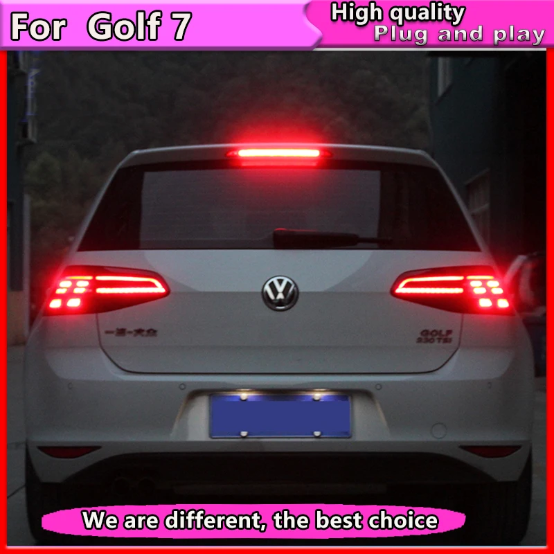 Автомобильный Стайлинг для VW Golf 7 задний светильник s 2013- Golf7 MK7 светодиодный Динамический указатель поворота Задний светильник GTI R20 задний фонарь