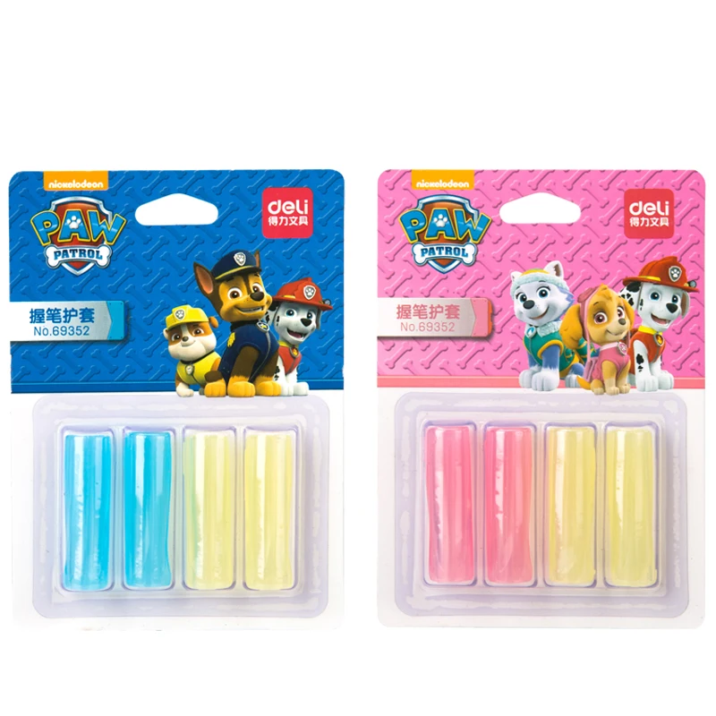 

10 Packs x 4 Pcs Cartoon Pen Grips Pencil Holding Helper For Kids Students Silicone Rubber Soft and Safety 42mm Deli 69352