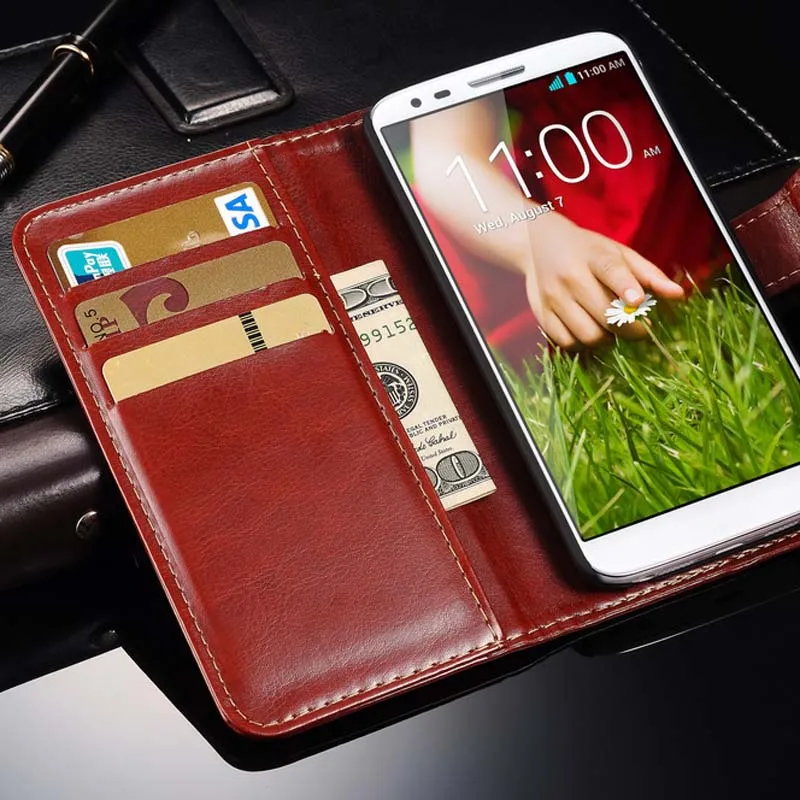 Роскошный кожаный чехол для LG Optimus G2 D802 Винтаж кошелек Стиль флип телефона с