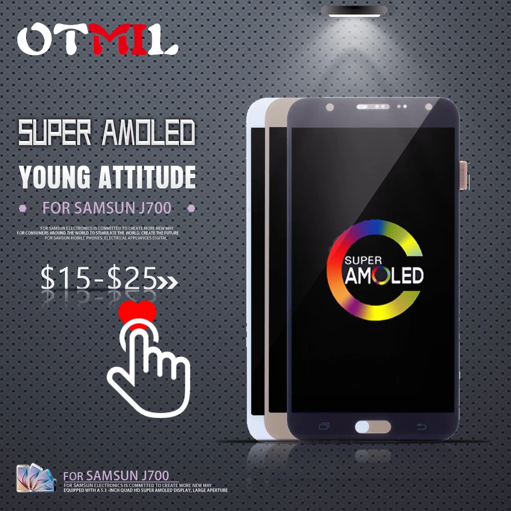

5.5"AMOLED For SAMSUNG Galaxy J700 LCD Display Touch Screen J700F J700M J700H LCD For SAMSUNG Galaxy J7 2015 Display #1