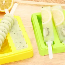 Волна и кубовидная Форма Силиконовые емкости для мороженого с пластиковой крышкой и палочками форма DIY Popsicle& фруктовое мороженое 2 шт./компл