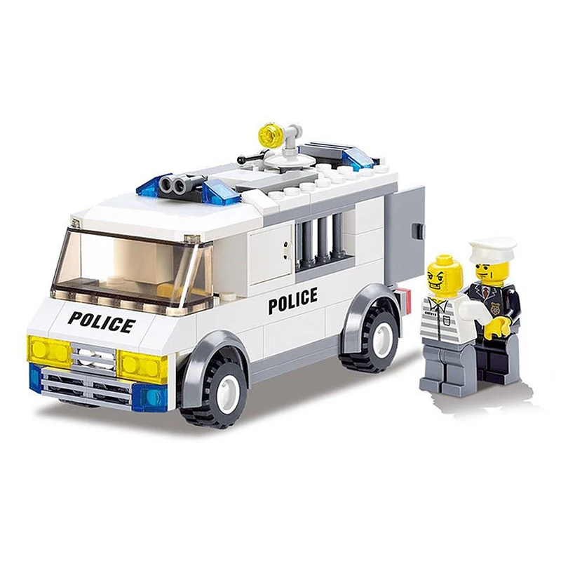 KAZI 6730 Police Series Blocks Custody Van 135pcs Enlighten Building Playmobil Model Bricks Educational Toys | Игрушки и хобби