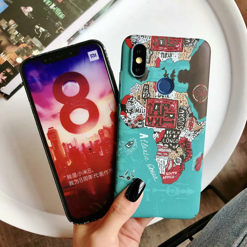 Старинный покерный чехол &quotкарта&quot для Xiaom Mi 8 матовый Жесткий PC SE полная защита