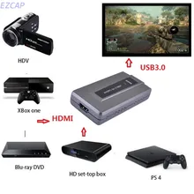 Usb3.0 аудио-видео карты захвата, 1080 P 60fps HD, преобразовать HDMI видео USB3.0 для windows. Mac, linux
