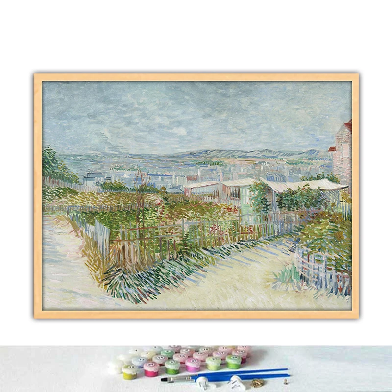 Ван Гог Монмартр за Молином де ла Галетт сделай сам по номерам художественная краска декоративный пейзаж взрослый разлагающийся ручной рисунок