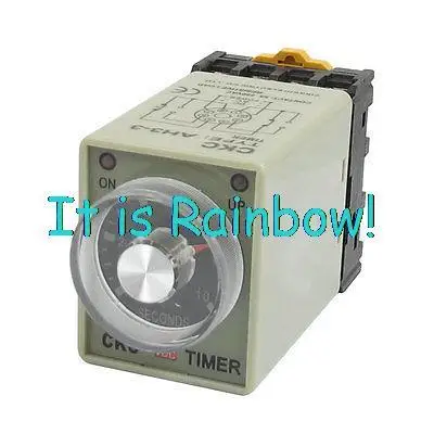 

Free Shipping DC 12V 0-10 Seconds 10s Delay Timer Time Relay w 8 Pin DIN Rail Socket