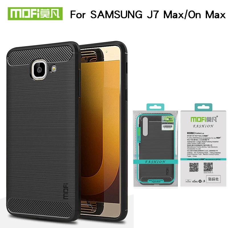 Защитный чехол Mofi для samsung Galaxy J7 Max на Max, чехол с рисунком из ТПУ, задняя крышка из углеродного волокна, Стильный чехол для телефона