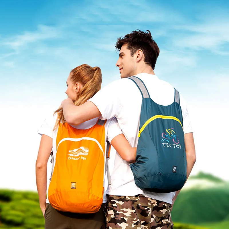 Have Logo Foldable Skin Bag Men Women light Waterproof Folding Bag for Outdoor Bike Climbing Travel Hike Backpack can customize