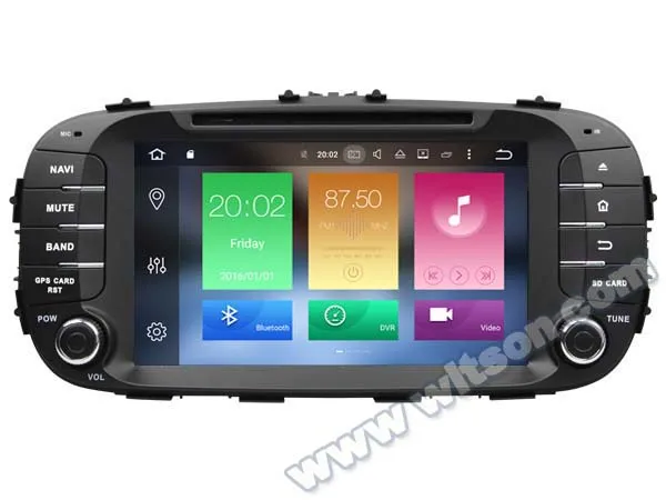 Top 8" Android 8.0 Oreo OS Car DVD Multimedia GPS Radio for Kia Soul 2014 2015 2016 2017 2018 with Greater Viewing Angle IPS Screen 5