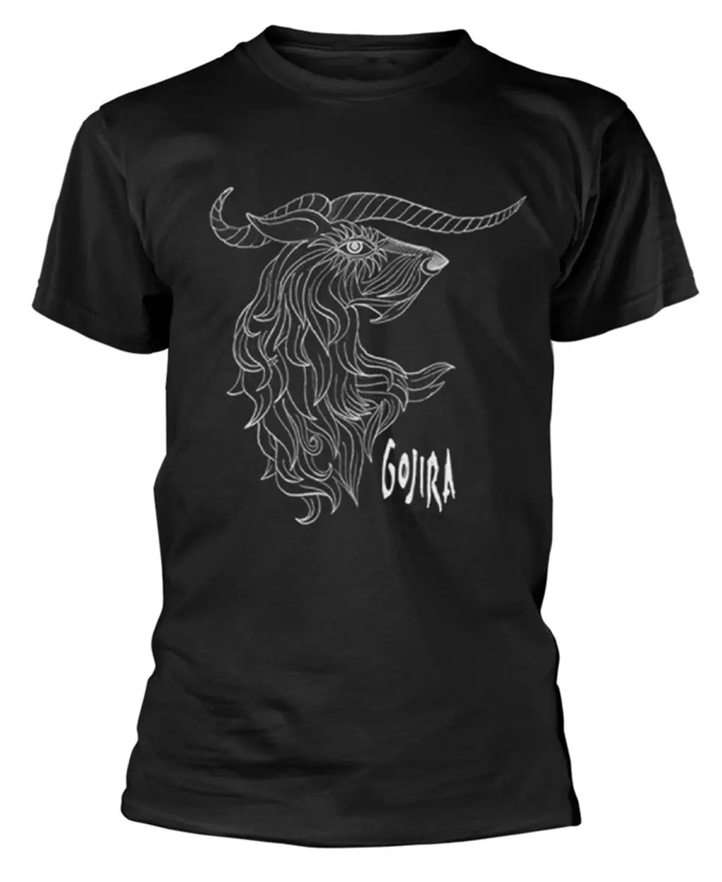 Футболка Gojira 'Horns'-новая и официальная! Дешевые оптовые футболки, 100% хлопок для человека, футболка с принтом модный стиль для мужчин