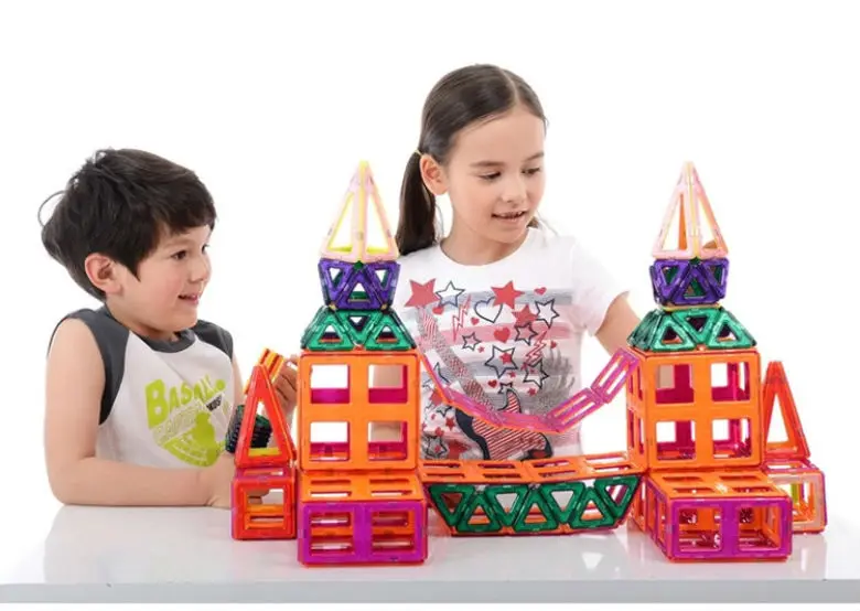 Забавный магнитный игрушки DIY магнитных блоков здания Toys152 шт Building Block 3D блоки DIY игрушки развивающие модели здания Наборы