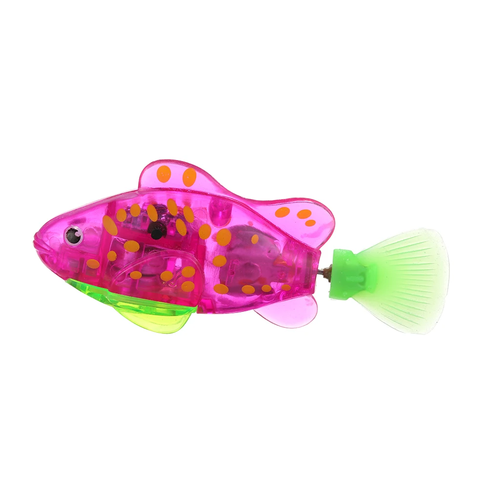 Новые электронные рыбки Домашние животные со вспышкой освещение мини морские животные электрические плавательные рыбки игрушки для детей подарки на батарейках рыба - Цвет: 7