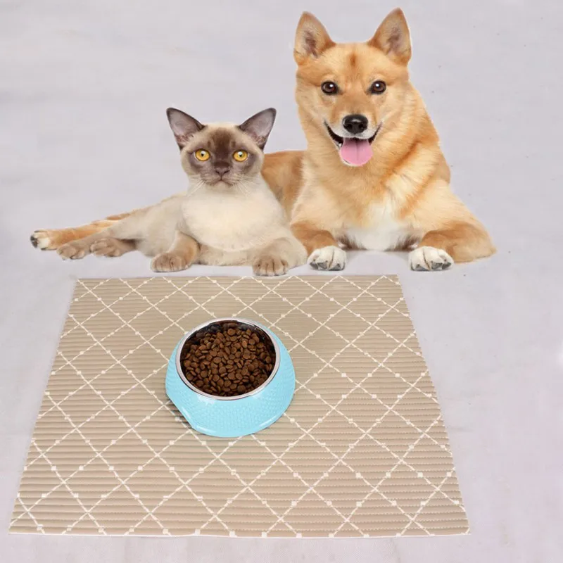 

Waterproof Pet Feeding Mat Food Pad Pet Bowl Drinking Mat Dog Feeding Placemat Wear-resistant Pet Tablecloth easy to cleaning