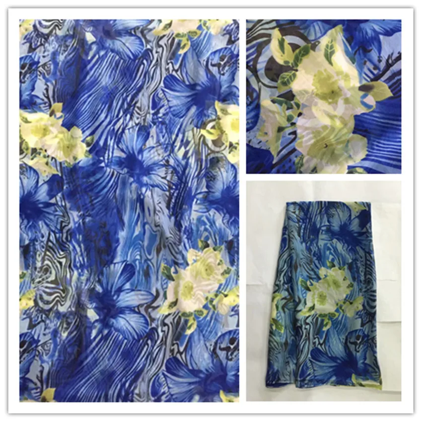 

140cm New Summer Print 100%Silk Chiffon Fabric Fashion colorful leopard design print 100% silk chiffon fabric 6momme DS06