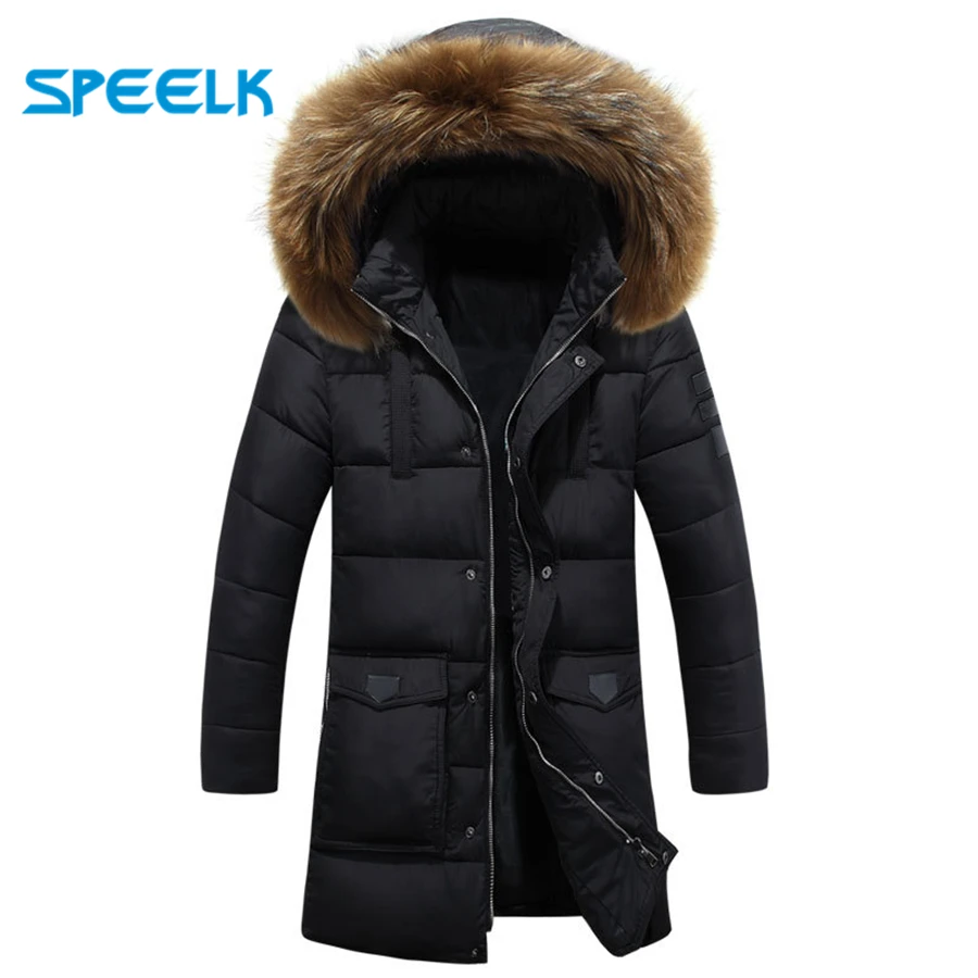 Winter Jackets Parka Men Windbreaker Large Fur Collar Coat Mens Mid-long Thickening Jacket Male Autumn Winter Warm Outwear Winter Jackets Parka Men Windbreaker Large Fur Collar Coat Mens Mid-long Thickening Jacket Male Autumn Winter Warm Outwear