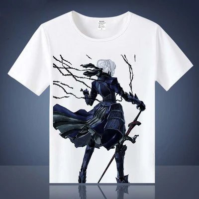 Новая аниме Fate Zero футболка Saber Archer Fate/Zero модная Мужская и Женская Удобная дышащая