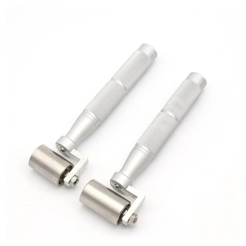 

New Stainless Steel Wallpaper Roller Paint Roller Construction Tools Joint Flat round Wheel with Bearing Wall paper Paste tools