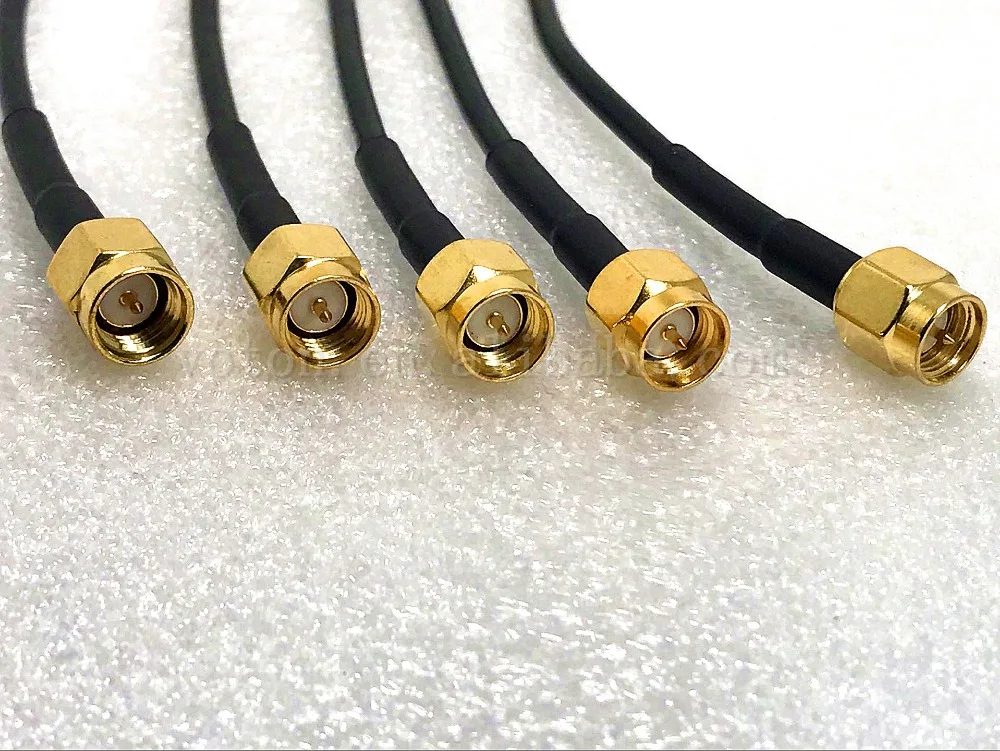Fakra C to sma male crimp connector for RG174 cable length 14cm (5)