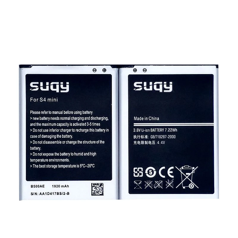 

B500BE Replacment Bateria for Samsung Galaxy S4 mini S 4 mini SIV mini i9195 4 Pin no NFC Battery Accumulator for Samsung Phone