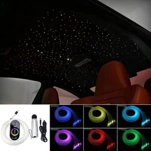 Автомобильное использование 6 Вт RGB Пластиковый волоконно-оптический потолочный светильник 1 мм* 140 шт.* 30 см+ Сенсорный пульт оптический волоконный светильник s двигатель