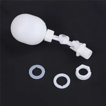 

One Piece White 3/8" Mini Plastic Float Valve Ball Aquarium Control Safety Check Switch for Water Tower Tank Adjustable