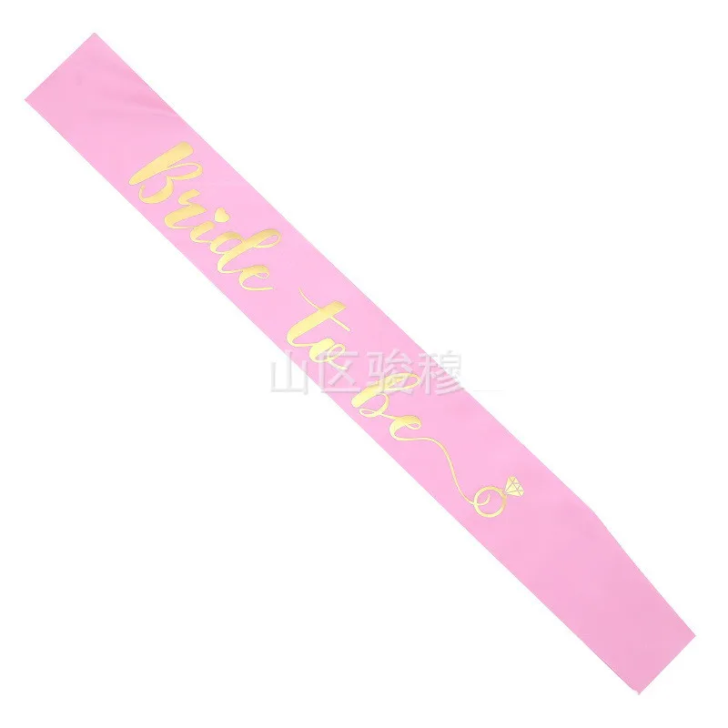 Bride to Be Sash with Diamond Ring Hen Party Sash for Bachelor Party Wedding Bridal Shower Pink White with Gold Letter HW62 (12)