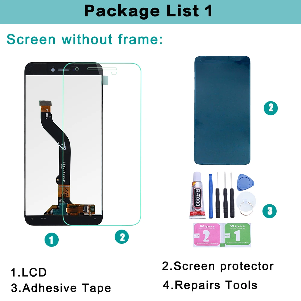 Huawei P9 Lite, ЖК-дисплей, сенсорный экран, дигитайзер для huawei P9 Lite, ЖК-дисплей с рамкой P8 lite PRA LA1 LX1 LX2 LX3