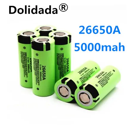 Dolidada аккумулятор для Panasonic 26650A 3,7 V 5000mAh высокой емкости 26650 литий-ионные аккумуляторы