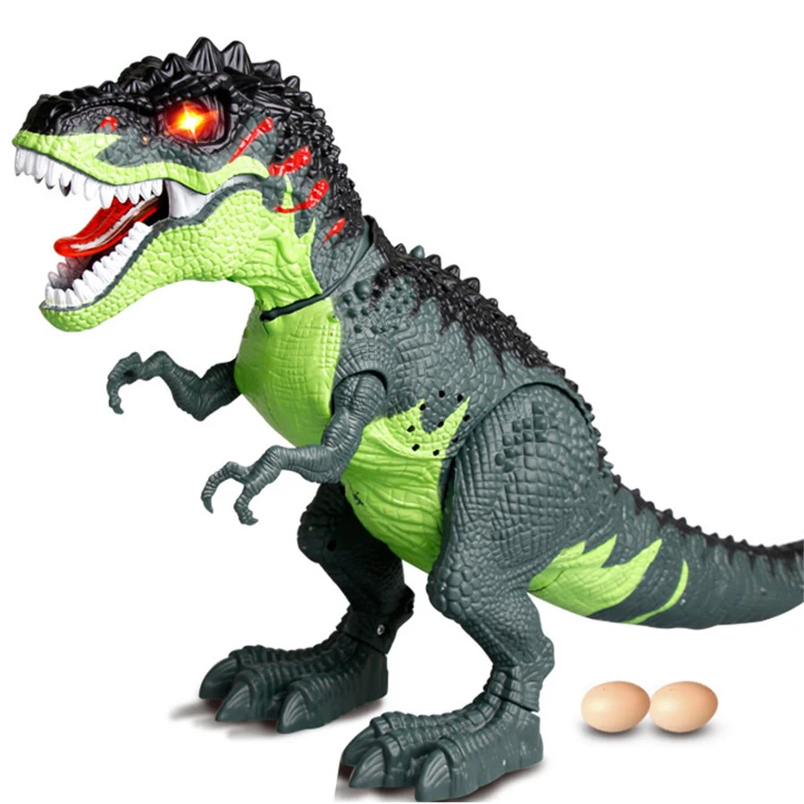 Электрический спрей Lay Egg Tyrannosaurus движущиеся ходячие яйца Укладка динозавра игрушка звуковой светильник имитация животного модель детских игрушек