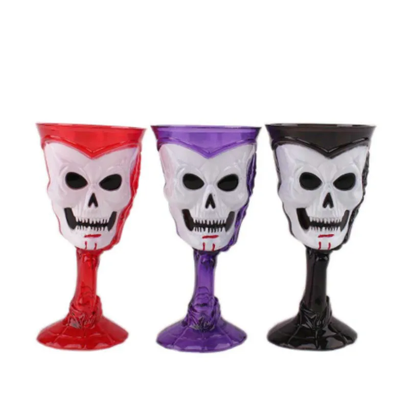 Goblet Plastic Skull Cups Bar KTV Party Cocktails Beer Wine LED