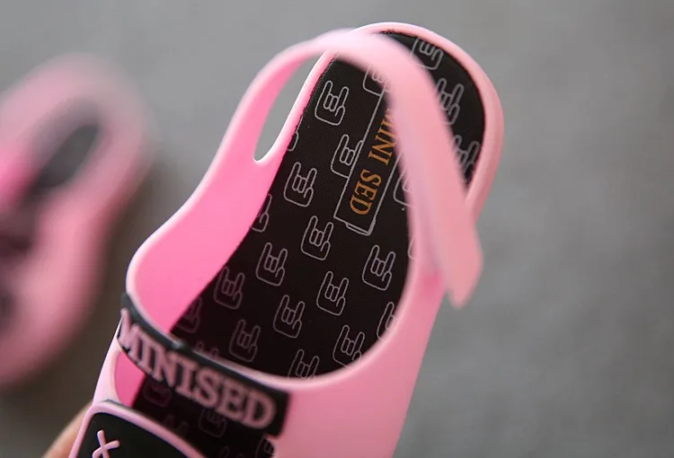 Новая детская мини Мелисса прозрачные сандалии для маленьких девочек Glitte лук Летний стиль детская обувь Infantil Sandalia малыша Sandalet