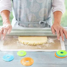 17 дюймов нержавеющая сталь Rolling Pin портативный размер домашняя кухня антипригарное помадка торт тесто ролик выпечки аксессуар легко чистить