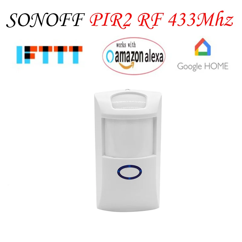 Sonoff Умный дом Охранная сигнализация для Alexa Google Home PIR2 433 МГц RF PIR датчик движения |